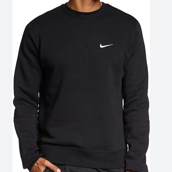 Vtg Nike Blue Tag Swoosh Sweatshirt Crewneck Black Men Sz XXL 611467-010 - Picture 2 of 8